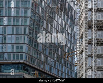 Cantiere dell'ufficio 4Four e della torre residenziale, Francoforte, Germania Foto Stock
