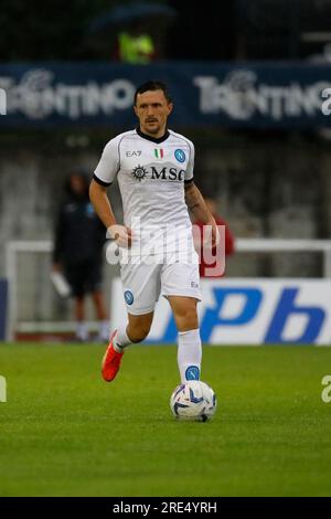 Dimaro, Napoli, Italia. 24 luglio 2023. Mario Rui del Napoli durante una partita amichevole di calcio pre-stagionale contro Spal, Dimaro Italia (Credit Image: © Ciro De Luca/ZUMA Press Wire) SOLO USO EDITORIALE! Non per USO commerciale! Foto Stock