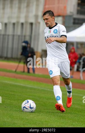 Dimaro, Napoli, Italia. 24 luglio 2023. Mario Rui del Napoli durante una partita amichevole di calcio pre-stagionale contro Spal, Dimaro Italia (Credit Image: © Ciro De Luca/ZUMA Press Wire) SOLO USO EDITORIALE! Non per USO commerciale! Foto Stock