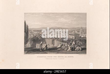 Florence from the Chiesa al Monte 1831 di Edward Goodall Foto Stock