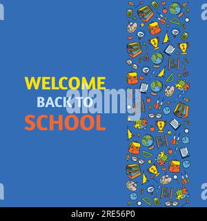 Poster di ritorno a scuola Illustrazione Vettoriale