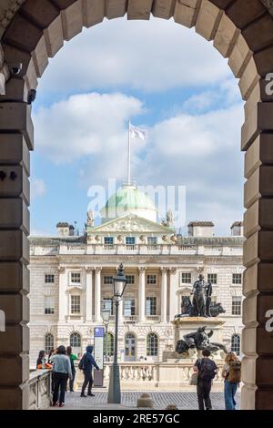 Il cortile di Somerset House, The Strand, City of Westminster, Greater London, Inghilterra, Regno Unito Foto Stock