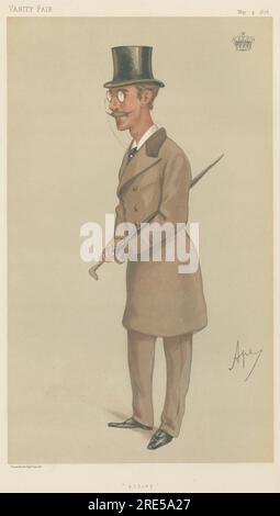 Vanity Fair: Newspapermen; 'Active', Lord Dunraven, 4 maggio 1878 1878 di Carlo Pellegrini Foto Stock