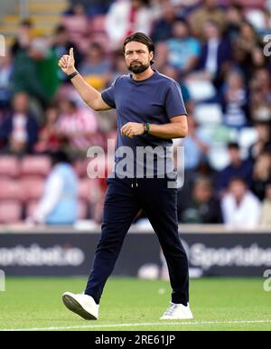 Russell Martin, allenatore del Southampton, prima della partita amichevole pre-stagionale al St. Mary's Stadium, Southampton. Data foto: Martedì 25 luglio 2023. Foto Stock