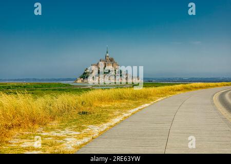 Deviazione per le attrazioni turistiche della Normandia - le Mont-Saint-Michel - Francia Foto Stock