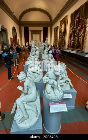 Alla mostra della Galleria dell'Accademia, Firenze Foto Stock