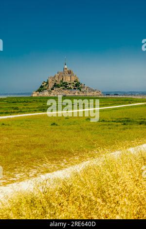 Deviazione per le attrazioni turistiche della Normandia - le Mont-Saint-Michel - Francia Foto Stock