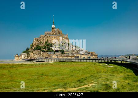 Deviazione per le attrazioni turistiche della Normandia - le Mont-Saint-Michel - Francia Foto Stock