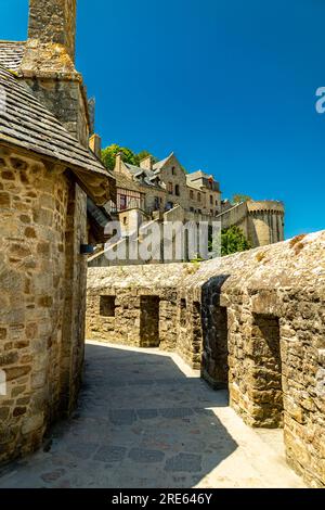 Deviazione per le attrazioni turistiche della Normandia - le Mont-Saint-Michel - Francia Foto Stock