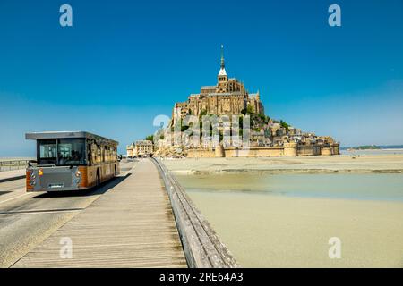 Deviazione per le attrazioni turistiche della Normandia - le Mont-Saint-Michel - Francia Foto Stock