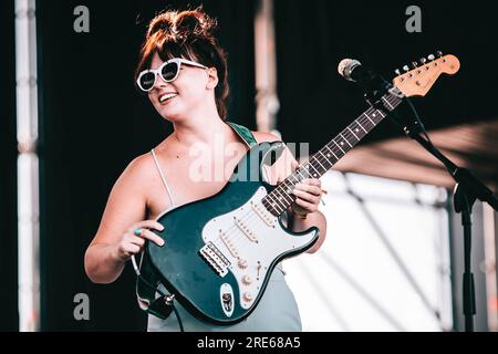 Madrid, Spagna. 7 luglio 2023. Angel Olsen si esibisce sul palco del Mad Cool festival di Madrid. (Foto di Valeria Magri/SOPA Images/Sipa USA) credito: SIPA USA/Alamy Live News Foto Stock