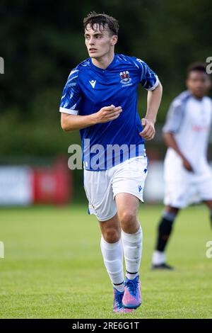 Swansea City u21 V Penybont a Ynys Park il 25 luglio 2023. Foto Stock