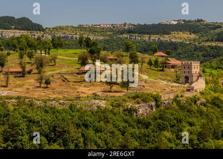Fortezza di Trapezitsa nella città di Veliko Tarnovo, Bulgaria Foto Stock