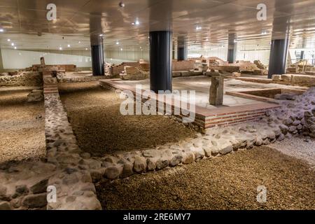 SOFIA, BULGARIA - 2 AGOSTO 2019: Scavi dell'antica città di Serdica nel centro di Sofia, Bulgaria Foto Stock