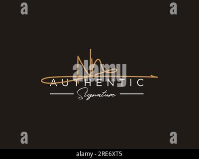 Vettore modello logo firma NN. Illustrazione Vettoriale