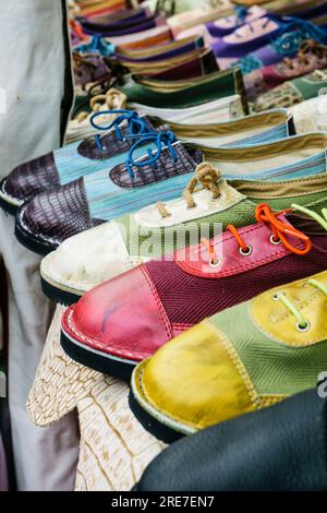 Zapatos tipicos mallorquines, Dijous Gran -jueves grande-, Inca,Mallorca, islas baleares, Spagna Foto Stock