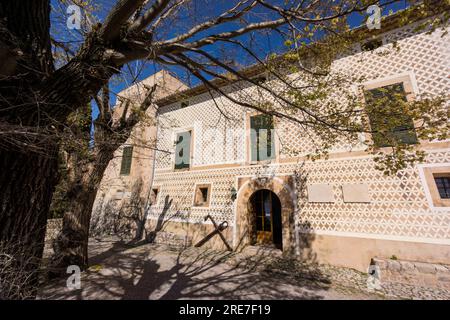 Monastero di Miramar, Valldemossa, fondato nel 1276 da Jaume II, su richiesta di Ramon Llull, Maiorca, isole Baleari, Spagna, Europa Foto Stock