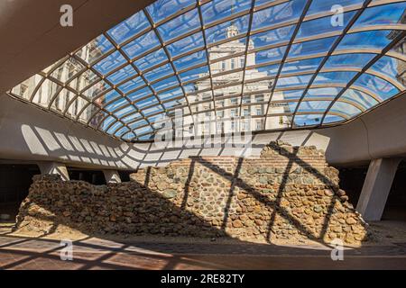 SOFIA, BULGARIA - 2 AGOSTO 2019: Scavi dell'antica città di Serdica nel centro di Sofia, Bulgaria Foto Stock