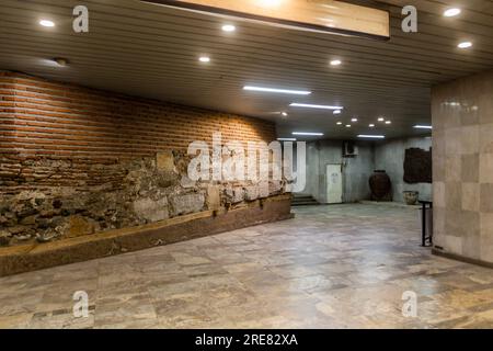 SOFIA, BULGARIA - 2 AGOSTO 2019: Scavi dell'antica città di Serdica nel centro di Sofia, Bulgaria Foto Stock