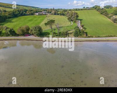 Courtmacsherry Estuary at high Tidal, luglio 2023 Foto Stock