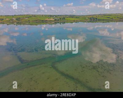 Courtmacsherry Estuary at high Tidal, luglio 2023 Foto Stock