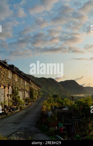 Cottage tradizionali a Coniston, Cumbria Foto Stock