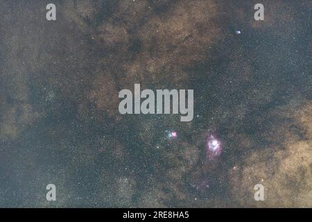 Le stelle e la via Lattea da un cortile di Umina Beach sulla costa centrale del New South Wales, Australia. Foto Stock