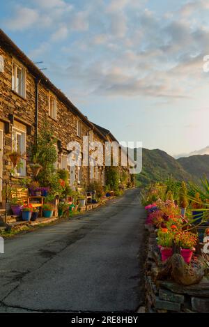 Cottage tradizionali a Coniston, Cumbria Foto Stock