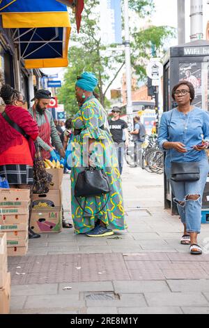 Patrimonio afro-caraibico a Peckham, nel sud di Londra, in Inghilterra. Foto Stock