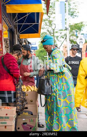 Patrimonio afro-caraibico a Peckham, nel sud di Londra, in Inghilterra. Foto Stock