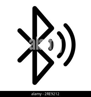 Segnale di connessione Bluetooth. rete mobile, simbolo di trasferimento dati. illustrazione vettoriale Illustrazione Vettoriale