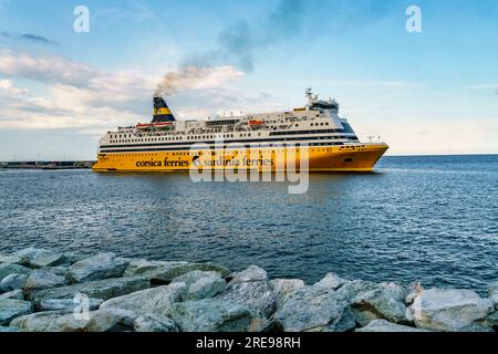 Korsika Faehre, traghetti corsica, traghetti sardegna, Bastia, Korsika, Frankreich, Europa Foto Stock