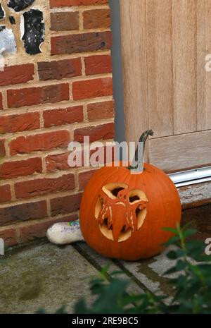 zucca con intaglio fantasma Foto Stock