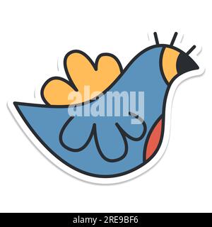 Adesivo tranquillo vintage con stampa ruvida anni anni '70 Illustrazione Vettoriale