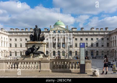 Il cortile di Somerset House, The Strand, City of Westminster, Greater London, Inghilterra, Regno Unito Foto Stock
