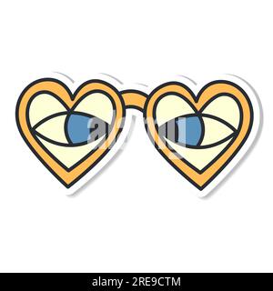 Adesivo tranquillo vintage con stampa ruvida anni anni '70 Illustrazione Vettoriale