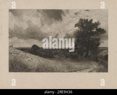 "David Lucas After John Constable, mezzogiorno, 1830, mezzotint [Progress Proof], Paul Mellon Collection, 1975.46.15' Foto Stock