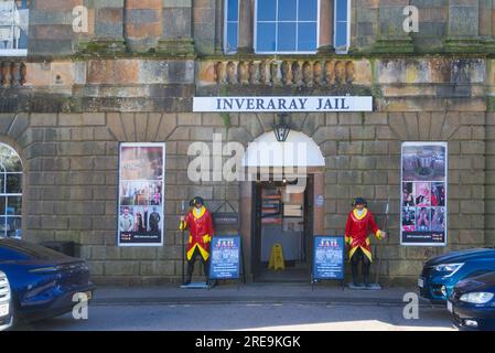 La storica prigione cittadina di Inveraray e il palazzo di giustizia, il museo mostra le condizioni della prigione. Inveraray, Argyll e Bute; Scozia, Regno Unito Foto Stock