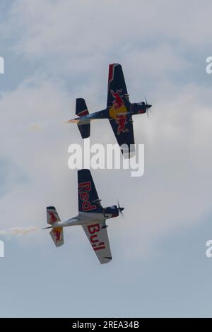 Flying Bulls al Pardubice Air Show 2023 a Pardubice, Repubblica Ceca Foto Stock