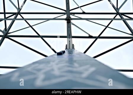 Dettaglio di un ponteggio industriale. Foto Stock