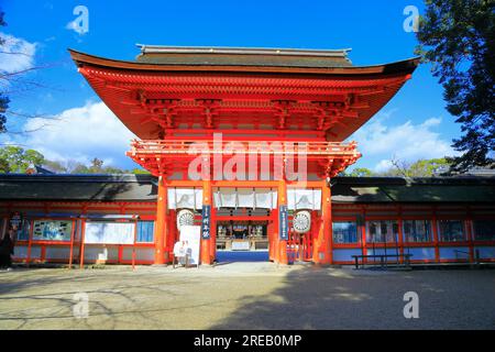 Santuario Shimogamo in inverno Foto Stock