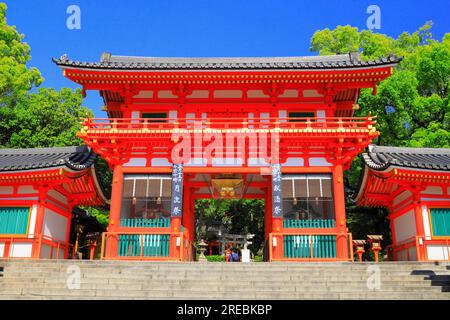 Santuario Yasaka in verde fresco Foto Stock