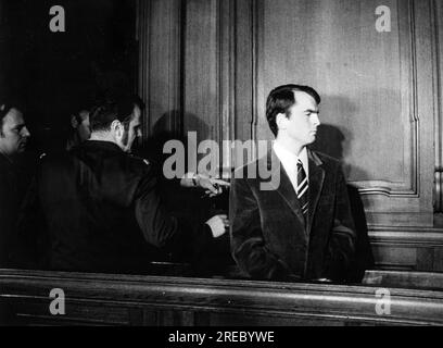 Weil, Ekkehard, * 1948 / 1949, tedesco neonazista, come imputato al processo per l'attacco al cenotafio sovietico nel Tiergarten, SOLO PER USO EDITORIALE Foto Stock