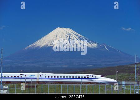 Il treno superveloce Shinkansen Foto Stock