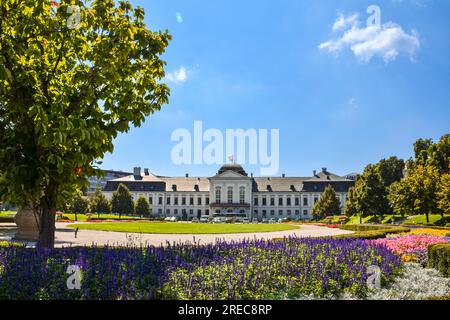 Palazzo e Giardino Presidenziale Grassalkovich a Bratislava, Slovacchia Foto Stock