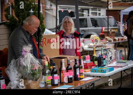 Streetparties per la Regina Elisabetta II del Giubileo di platino nelle strade dell'erpice Foto Stock