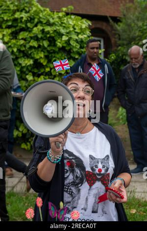 Streetparties per la Regina Elisabetta II del Giubileo di platino nelle strade dell'erpice Foto Stock