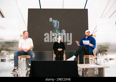 Copenhagen, Danimarca. 27 maggio 2023. L'artista concettuale multidisciplinare coreano Kimsooja (c) ha visto un discorso durante il festival danese della scienza Bloom Festival 2023 a Copenaghen. (Foto: Gonzales Photo - Malthe Ivarsson). Foto Stock