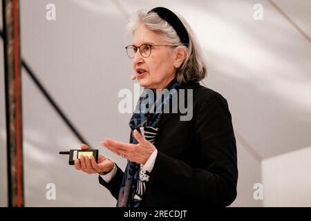 Copenhagen, Danimarca. 27 maggio 2023. Lo storico americano della scienza Lorraine Daston ha visto durante un discorso durante il festival danese della scienza Bloom Festival 2023 a Copenaghen. (Foto: Gonzales Photo - Malthe Ivarsson). Foto Stock