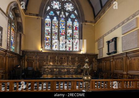 Interni della cappella, Balliol College, Università di Oxford. Foto Stock